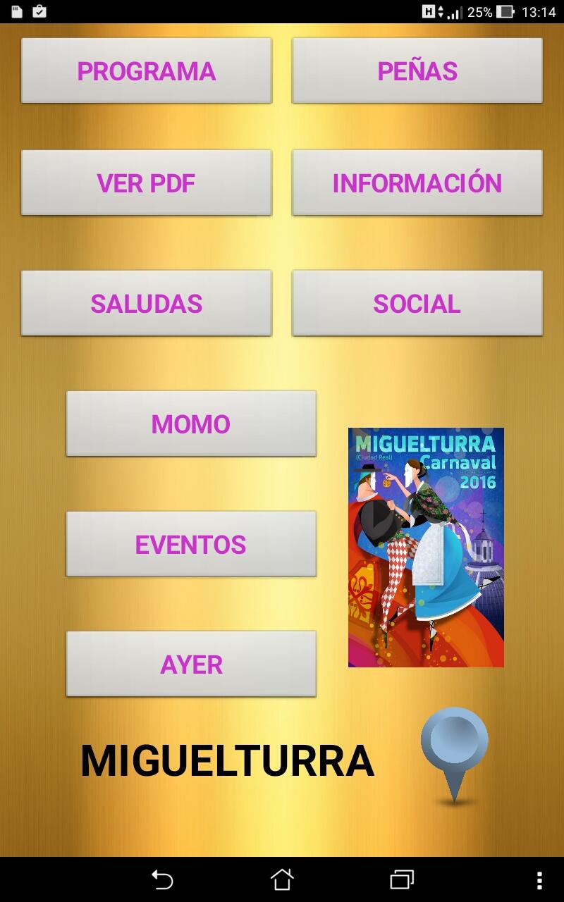 Android application Carnaval Miguelturra 2016 screenshort