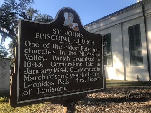 One of the oldest Episcopal churches in the Mississippi Valley. Parish organized in 1843. Cornerstone laid in January 1844. Consecrated in March of same year by Bishop Leonoidas Polk, Bishop of Louisiana.
