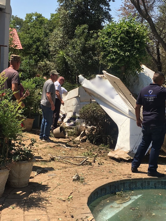 A plane crashed into a home in Midrand.