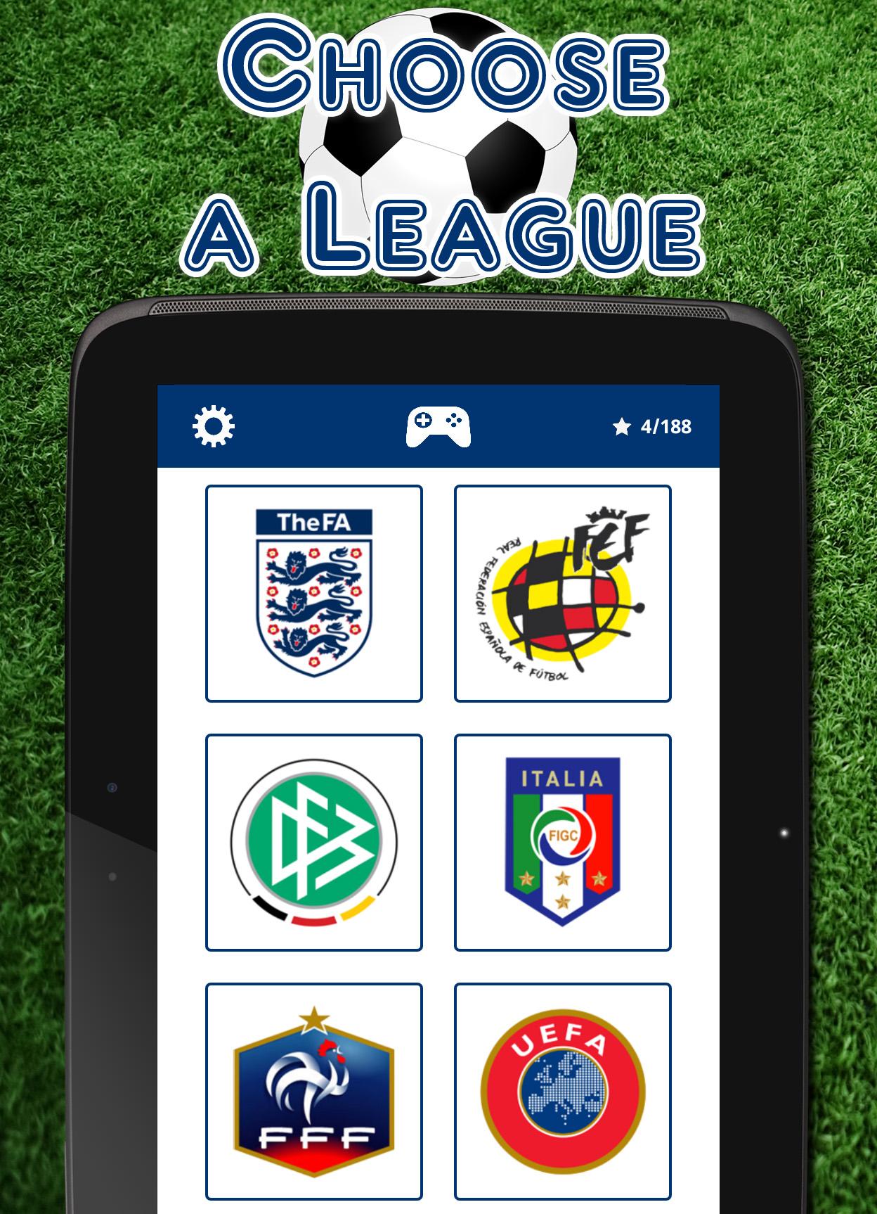 Android application Soccer Teams Quiz screenshort