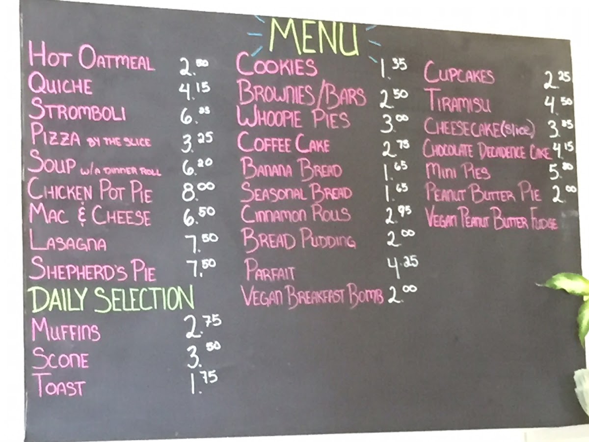 Bam Bam Bakery gluten-free menu