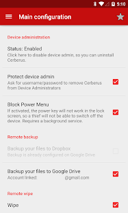 Cerberus Phone Security (Antitheft) Screenshot
