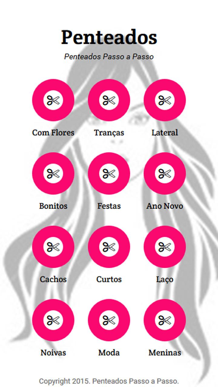 Android application Penteados Passo a Passo screenshort