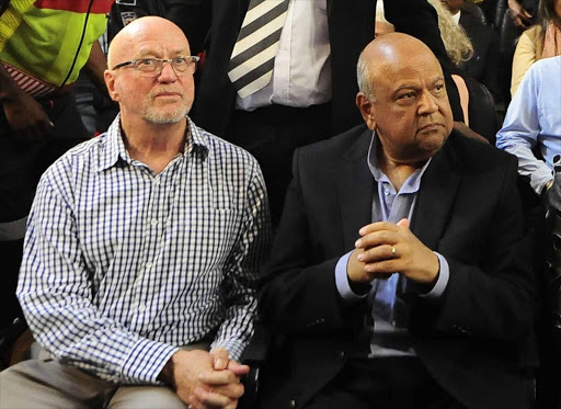 Derek Hanekom and Pravin Gordhan met the wrath of youths calling for expropriation of land without compensation. / THULANI MBELE