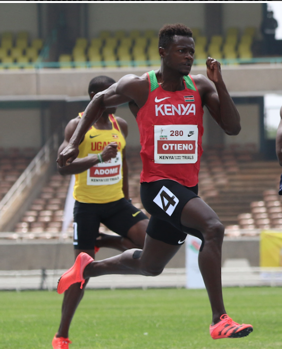 Mark Otieno competes in a past race