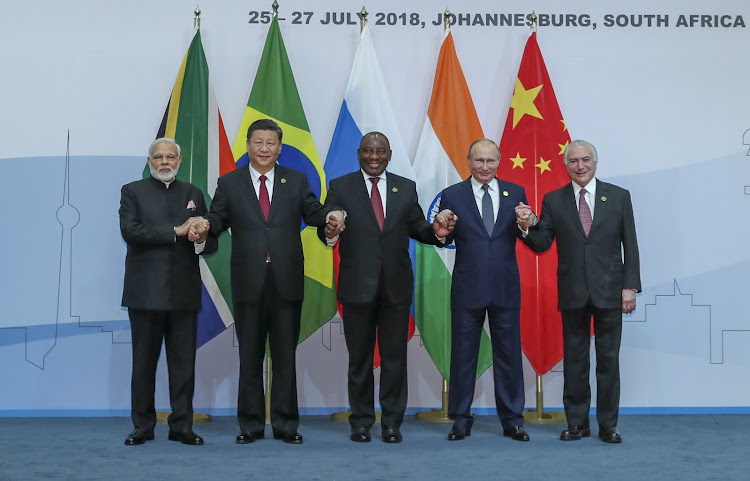 A group photo of the BRICS leaders at the BRICS Johannesburg Summit. Picture: SUPPLIED