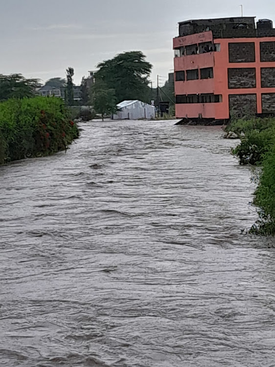 Flooding situation in parts of Kitengela.