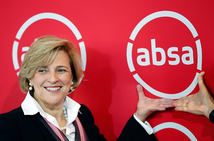 Absa Chief Executive Maria Ramos poses for a photograph during a rebranding launch where Barclays Africa changed its name back to Absa on Wednesday, at the Johannesburg stock exchange in Sandton, South Africa, July 11, 2018.