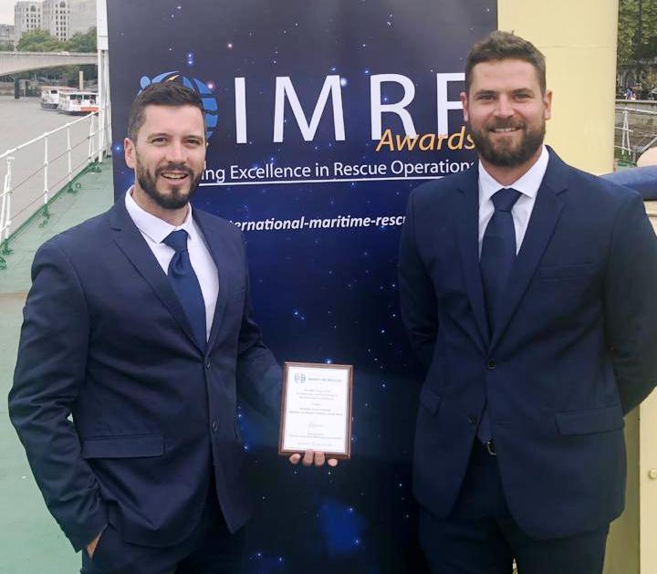 Marc Rodgers and Robbie Gibson after receiving their award in London on September 10 2019.