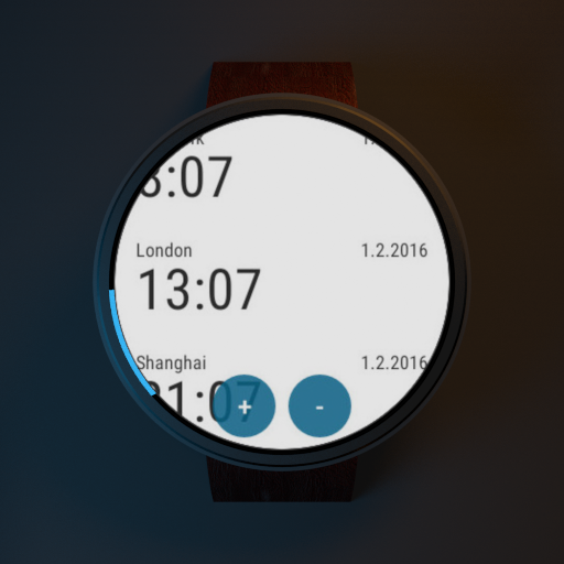 Android application World Time for Android Wear screenshort