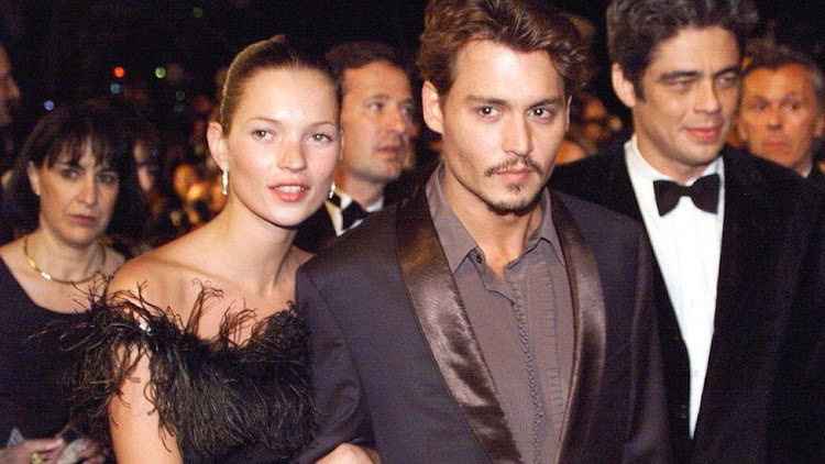 Kte Moss and Johnny Depp in 1998