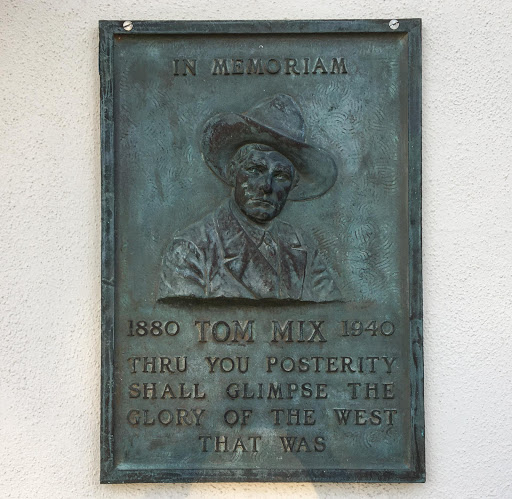 "Thru you posterity shall glimpse the glory of the West that was."   Seen on a walking tour of the Fox movie lot in Century City, Los Angeles. Here's a bit more on the life and death of Tom Mix,...