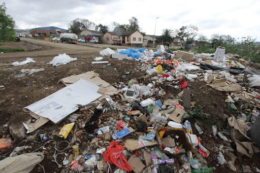 ENOUGH IS ENOUGH: A cleanup campaign will target rubbish piled up on Mthatha streets such as the corner of Nelson Mandela Drive and Chattam Street, and Victoria Street Picture: LULAMILE FENI