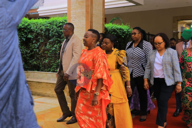 First Lady Mama Rachel Ruto, Pastor Dorcas Rigathi, ICT CS Eliud Owalo among other leaders attend the launch of Professional Association Of Nyanza (PANY) Women's strategic plan on April 12, 2024.