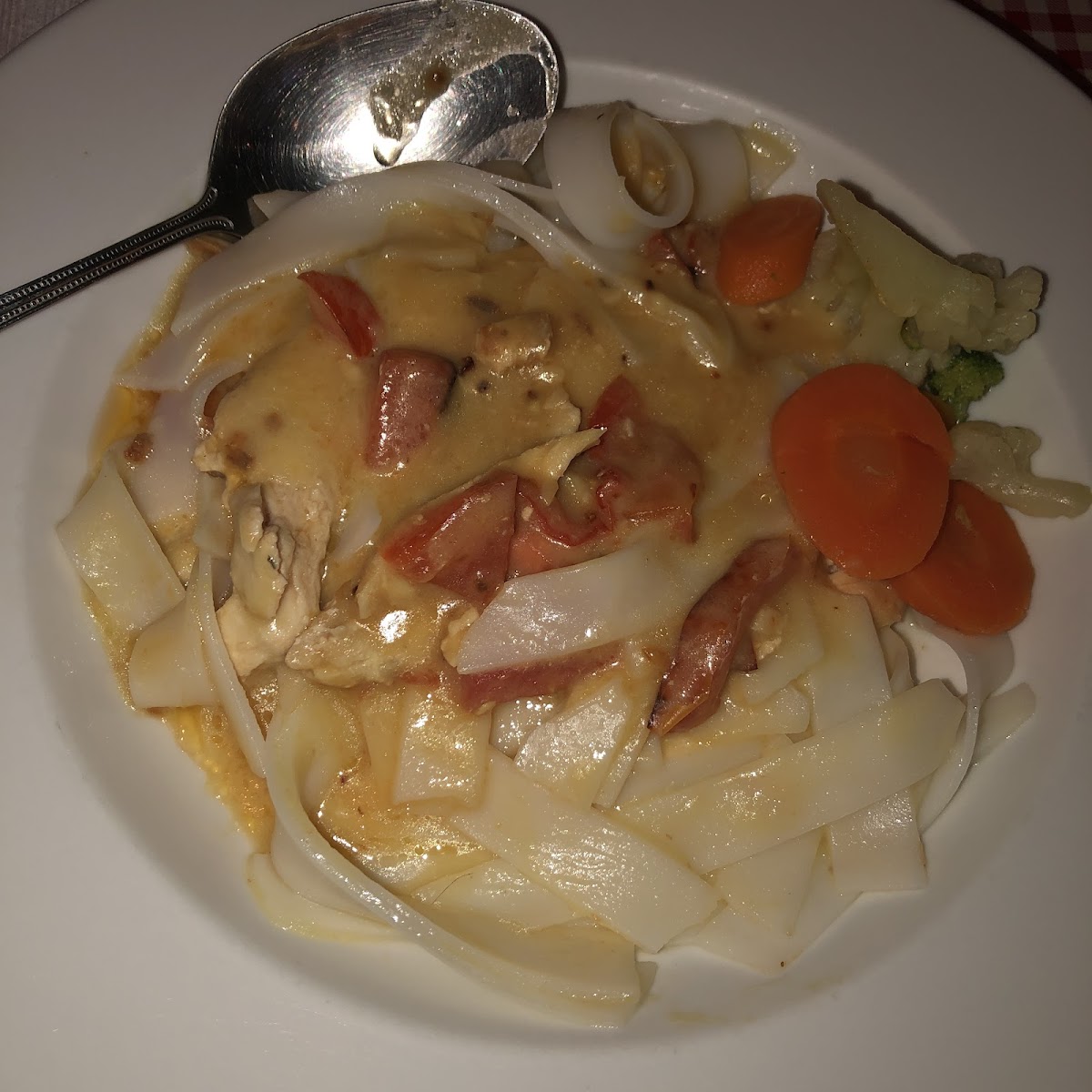 Unmixed chicken pasta with cajun cream sauce modification