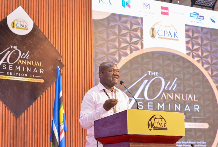 Kakamega Governor Fernandes Barasa during the Institute of Certified Public Accounts of Kenya (ICPAK) annual conference, second edition in Mombasa.