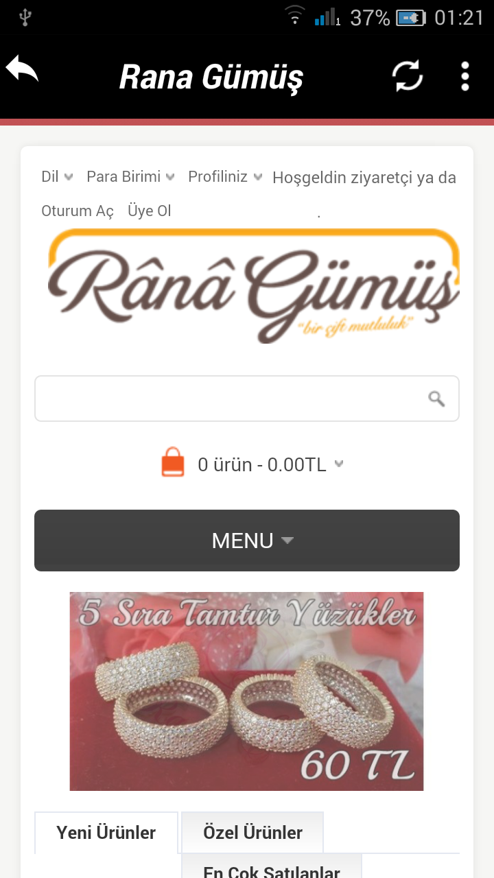 Android application Rana Gümüş Ticaret screenshort