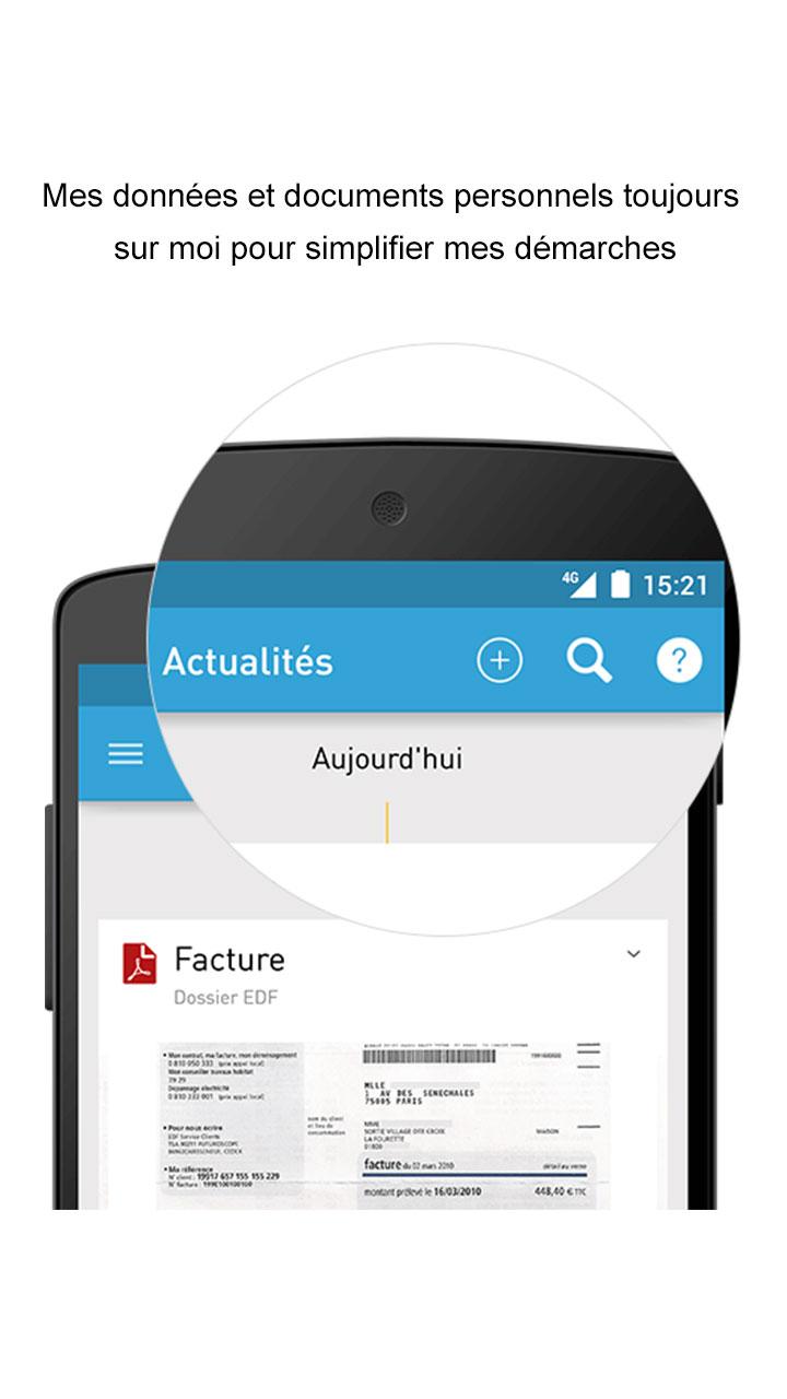 Android application Digiposte Pass screenshort