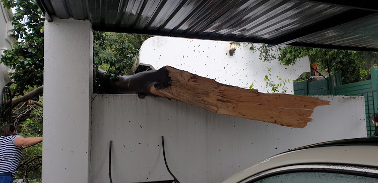 The damage caused by the storm that hit Johannesburg on Monday.