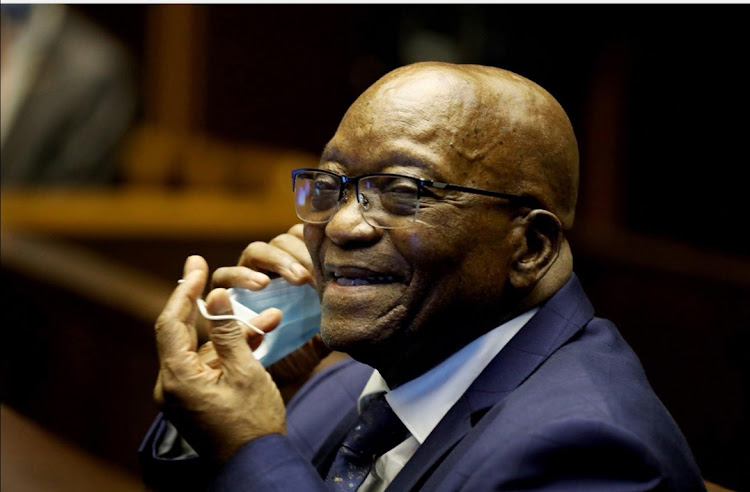Former president Jacob Zuma at the Pietermaritzburg high court on Monday.