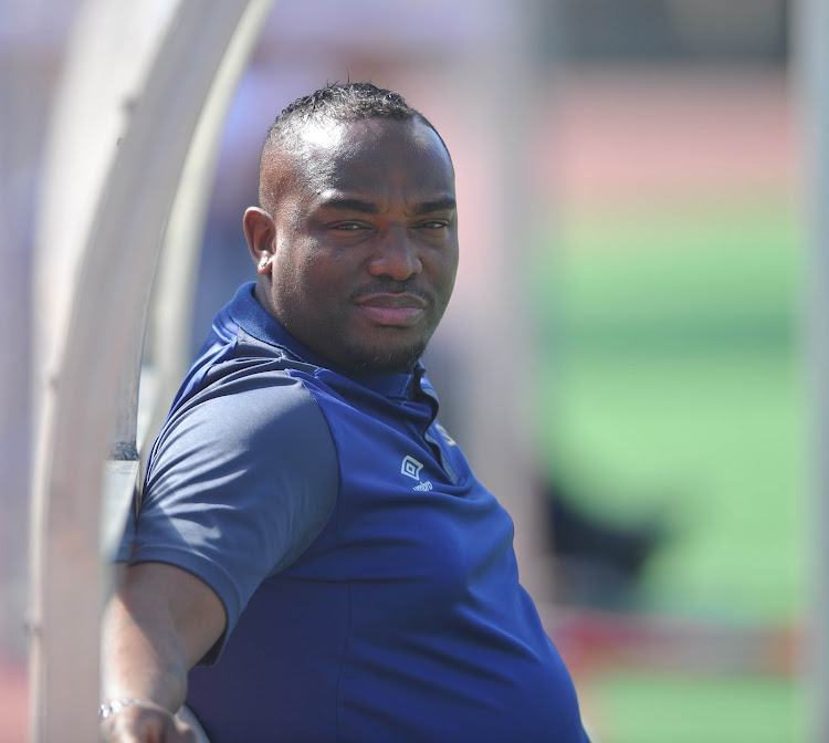 Cape Town City coach Benni McCarthy watches on during the MTN8 second leg semifinal match against Mamelodi Sundowns at Lucas Moripe Stadium in Atteridgeville on September 2 2018.