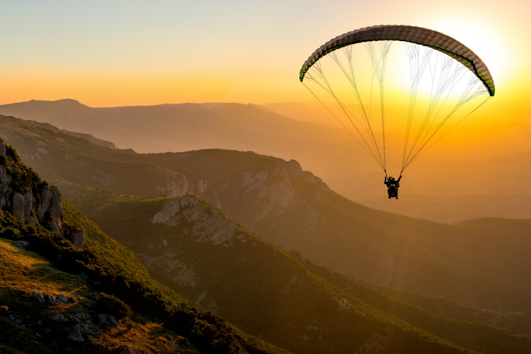 Two tandem paragliders are believed to have collided. Stock photo.