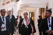 Canadian minister of foreign affairs Melanie Joly walks on the day of a G7 foreign ministers meeting on Capri island, Italy, on April 17 2024. 