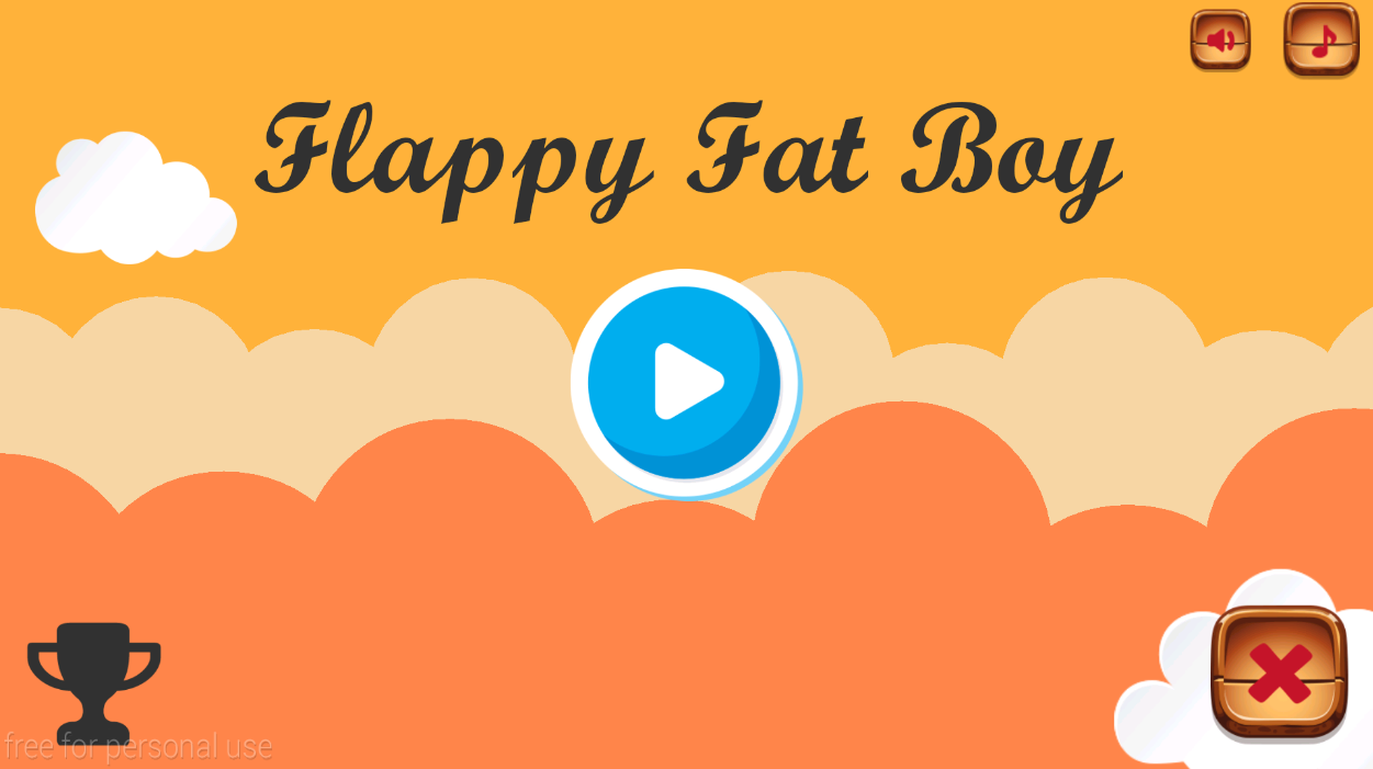 Android application Flappy Fat Boy screenshort