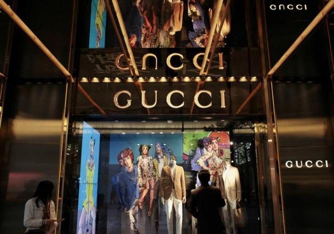A window display at a Gucci store at Tsim Sha Tsui shopping district in Hong Kong. Picture: REUTERS