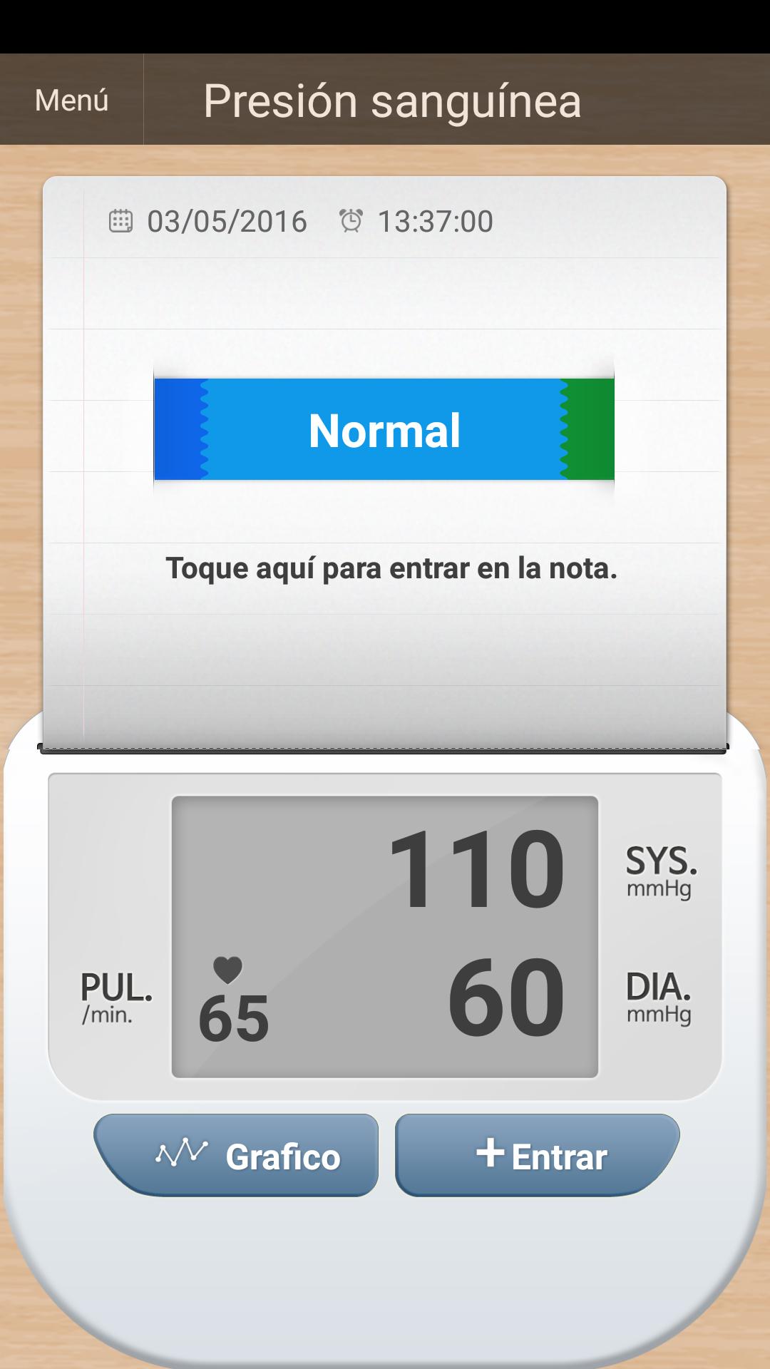 Android application Blood Pressure(BP) Diary screenshort