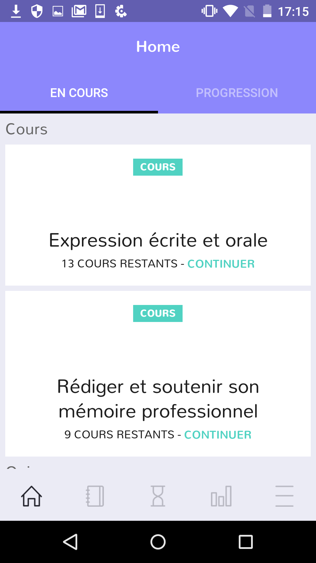 Android application DUT - Révision, Cours, QCM screenshort