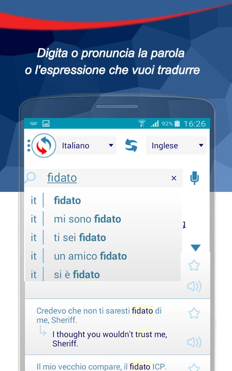 Android application Reverso Translate and Learn screenshort