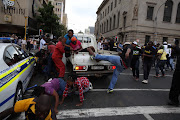 Clashes broke out outside Luthuli House in Johannesburg on 5 February 2018 between ANC and Black First Land First members.