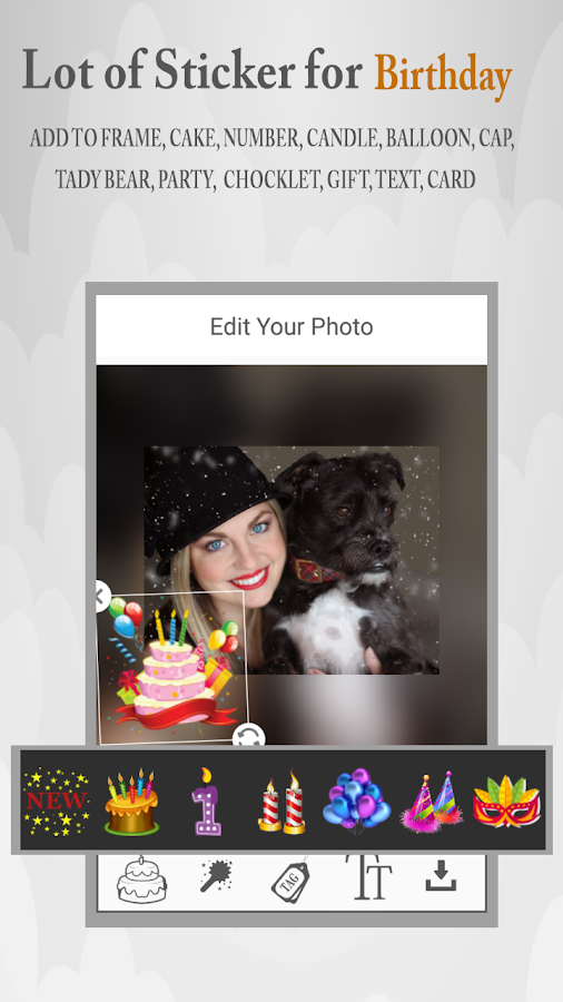 С днем рождения фото — приложение на Android