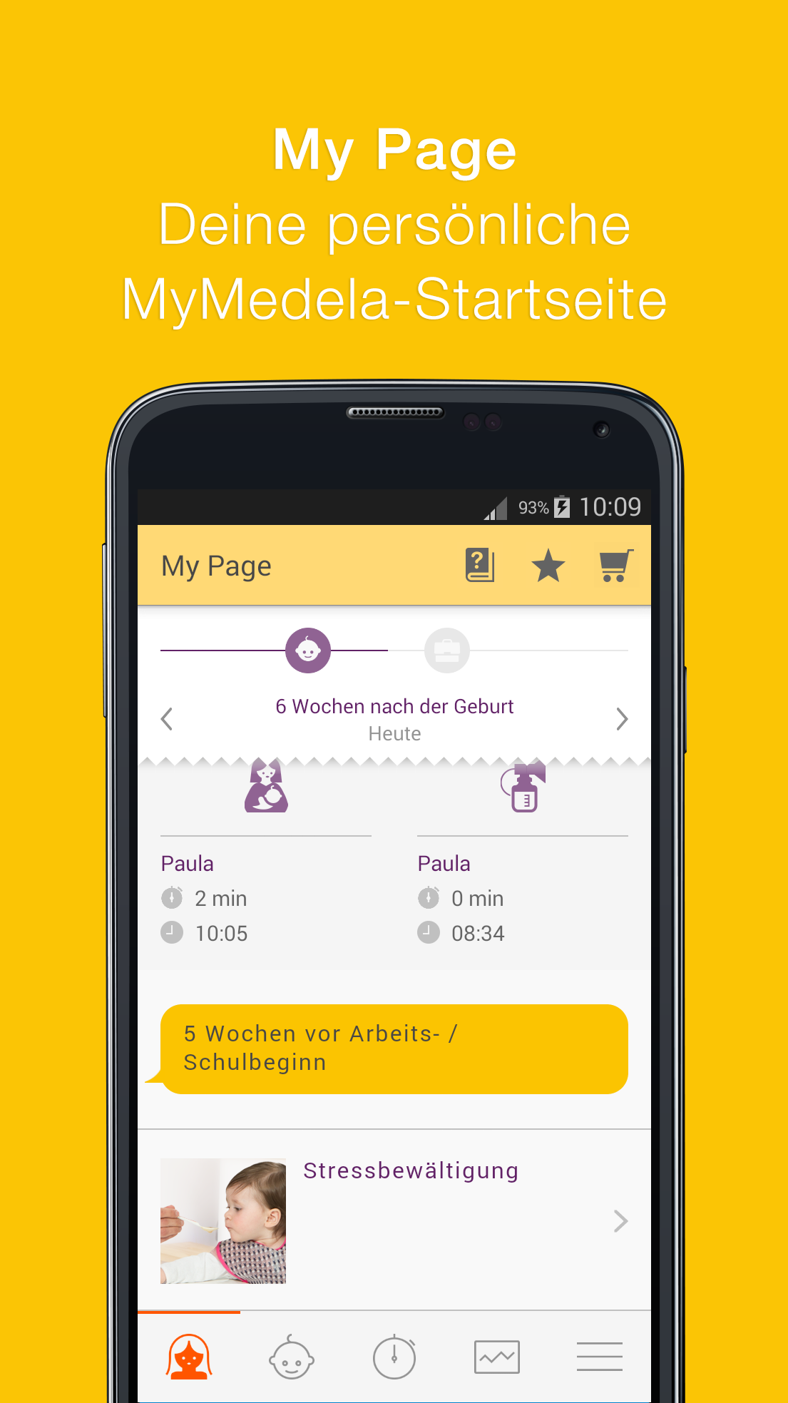 Android application Medela Family Baby Tracker screenshort