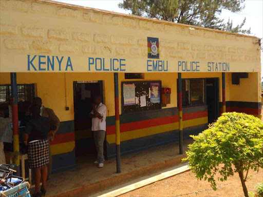 Embu police Station Where an ACK clergyman is being held for defiling his niece yesterday.