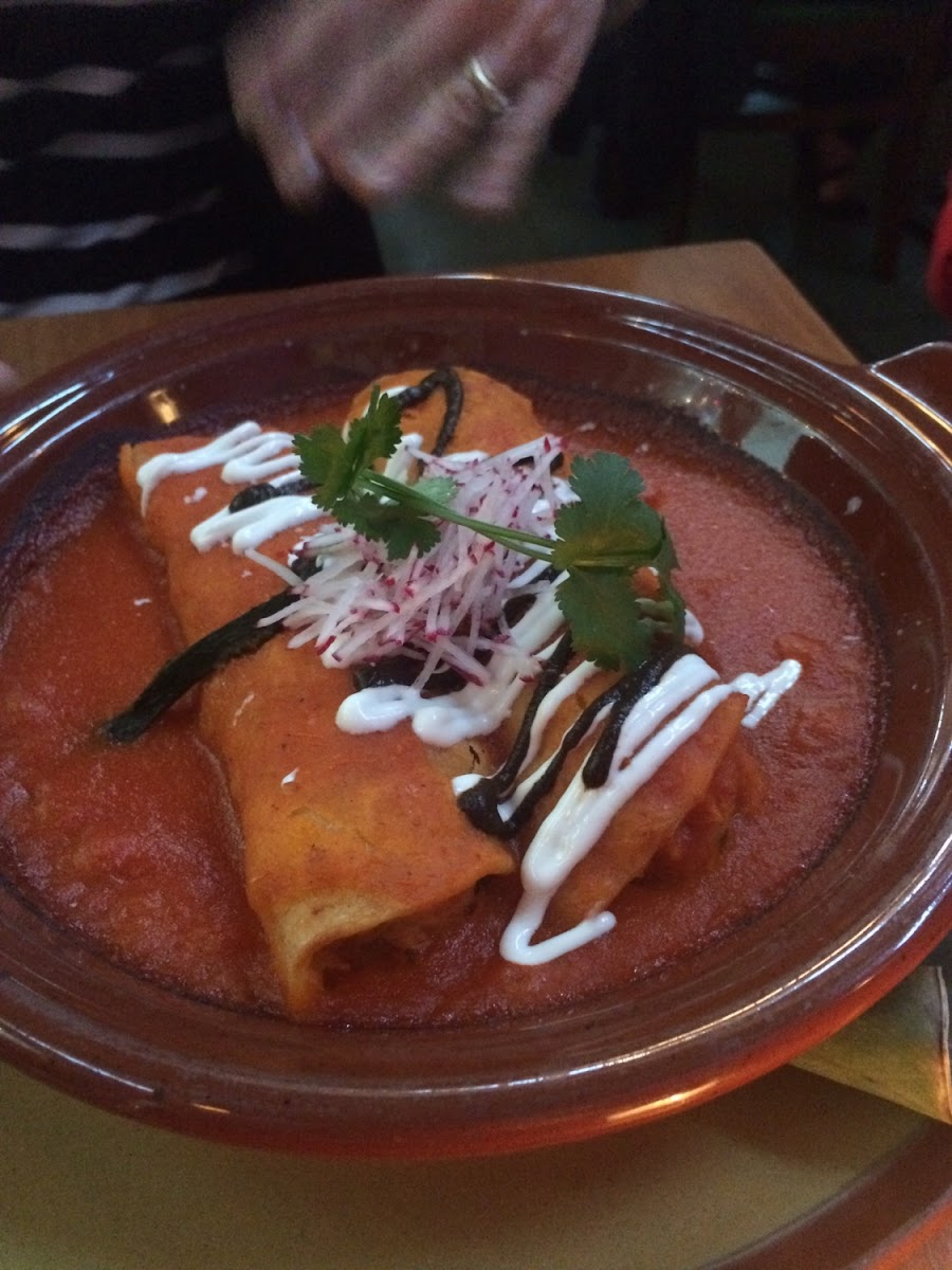 Seafood enchiladas (to DIE for)