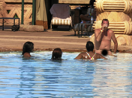 Mark van der Merwe enjoys the adult pool in Sun City, North West.