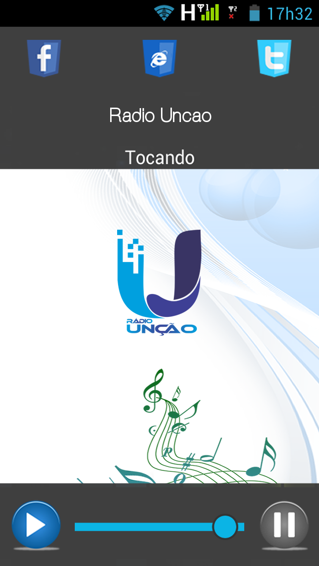 Android application Rádio Unção screenshort