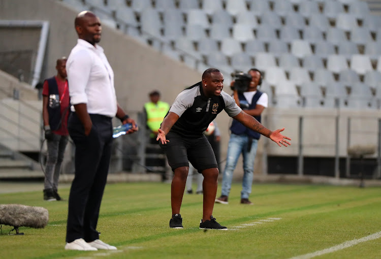 Benni McCarthy, Head Coach of Cape Town City reacts in frustration during the Absa Premiership 2018/19 football match between Cape Town City FC and Bloemfontein Celtic at Cape Town Stadium, Cape Town on 22 December 2018.