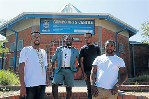March 22, 2017.Crew members of the movie 'The Movers ' that is set to be filmed in Duncan Village in April.From left Mbuyiseli Ndlela,Andile Lento,Camagu Luvo and Zola Ndlela .Picture:SIBONGILE NGALWA © DAILY DISPATCH
