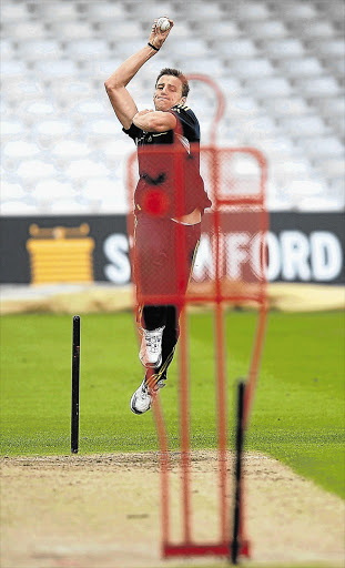 South Africa's Morne Morkel practises his short ball in the nets at Trent Bridge in Nottingham, England, yesterday Picture: LAURENCE GRIFFITHS/GALLO IMAGES