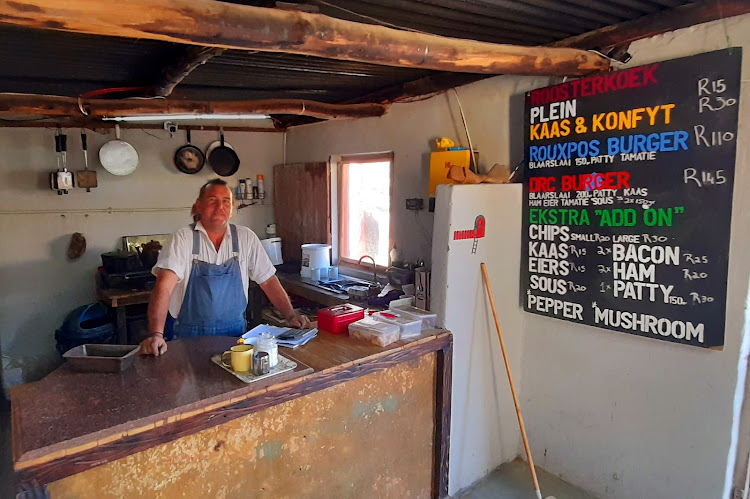 André Theron of the Dirt Road Café outside Vleiland makes a mean cup of moerkoffie. Picture: NICK YELL