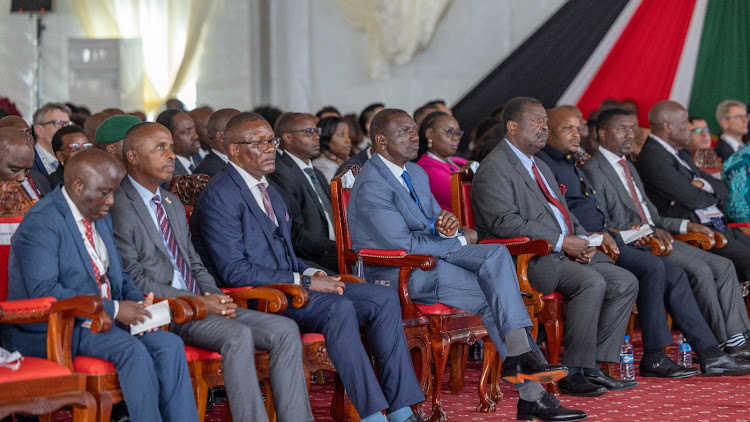 President William Ruto and other leaders during the Connected Africa Summit in Nairobi on April 22,2024.