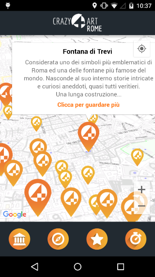 Android application Audio guide Rome Crazy4Art screenshort