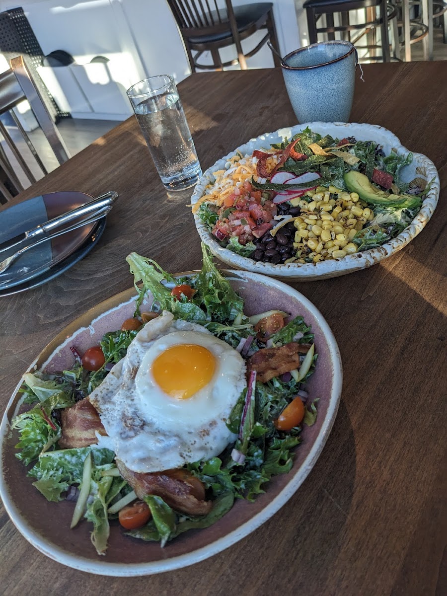 Left to right, burger bowl and tex mex bowl