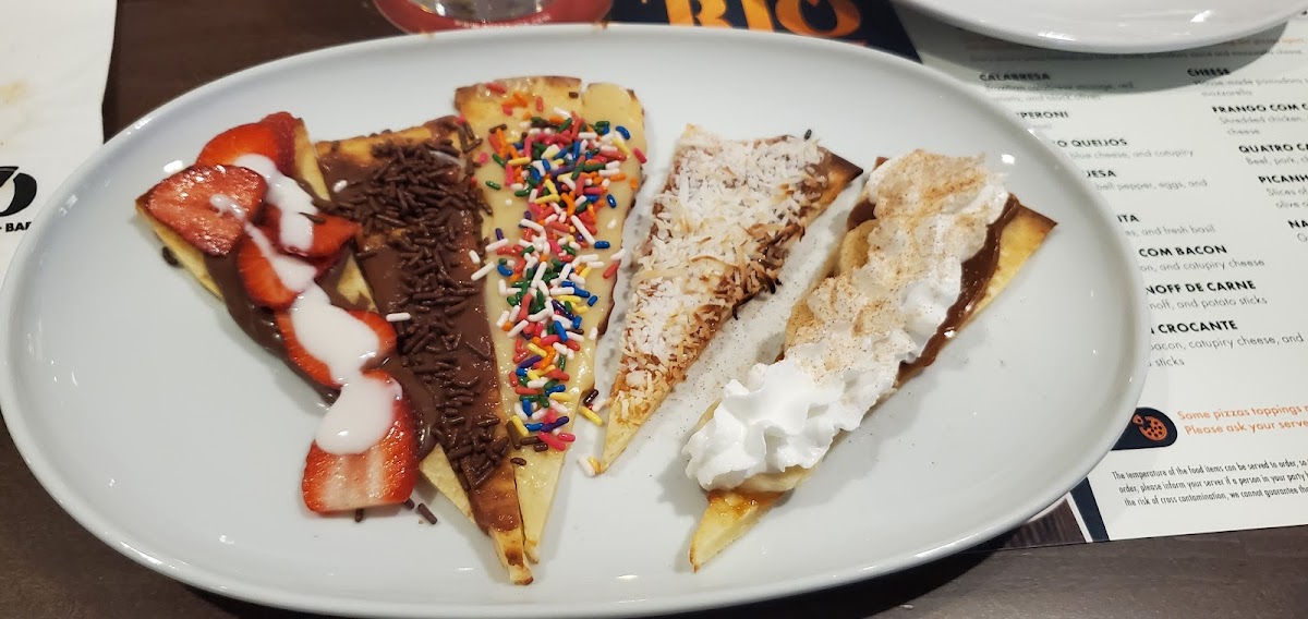 All of the dessert pizzas