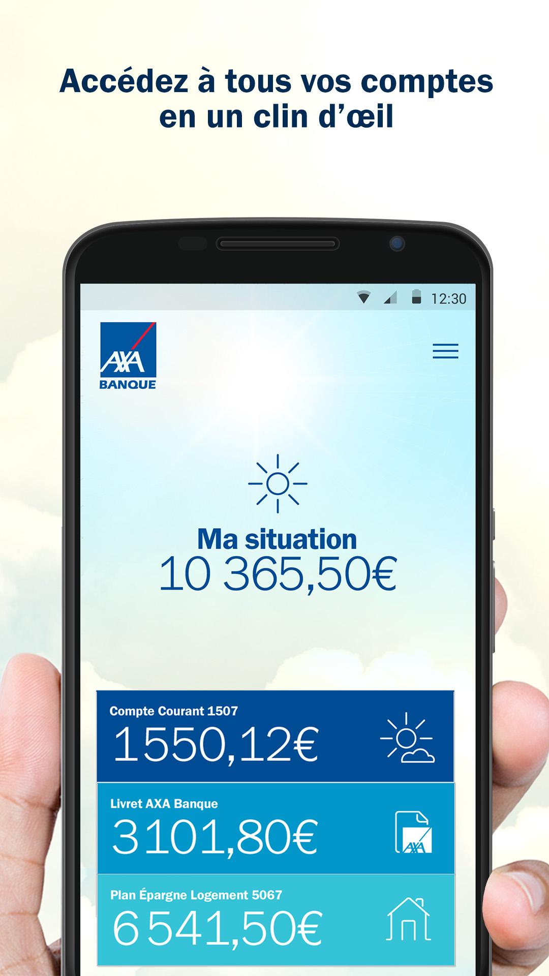 Android application AXA Banque France screenshort
