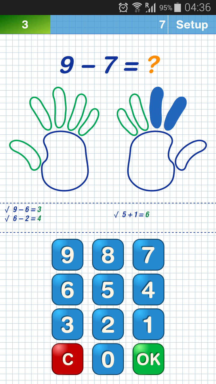 Android application Math Kid screenshort