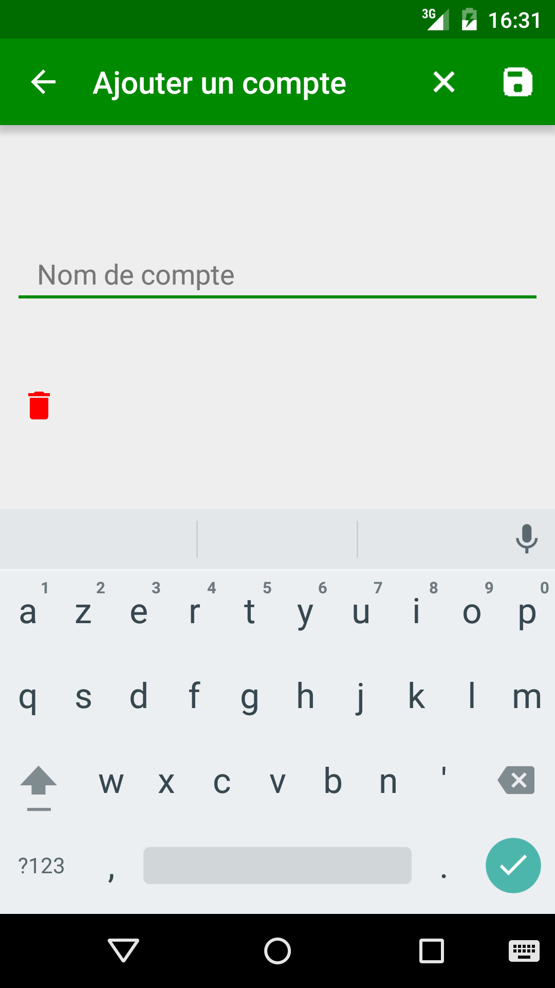 Android application Account Balance screenshort